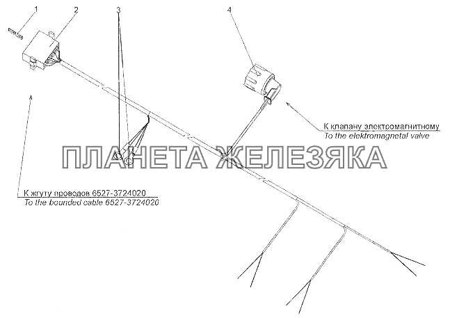 Жгут проводов 6527-3724588 МЗКТ-79011