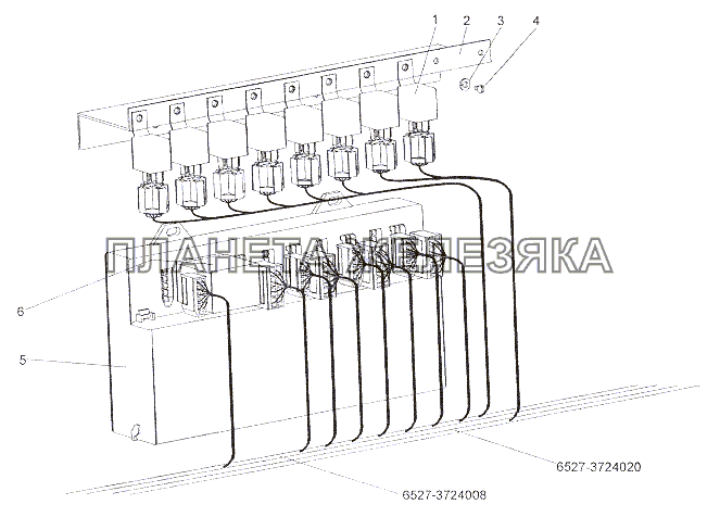 Установка блока предохранителей и реле МЗКТ-6527