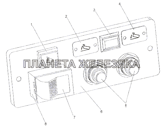 Панель управления платформой 6527-3800010 МЗКТ-7401