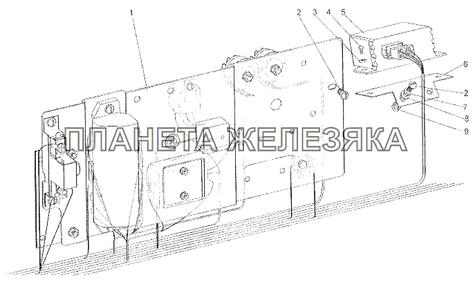 Установка панели блока предохранителей и реле МЗКТ-7402