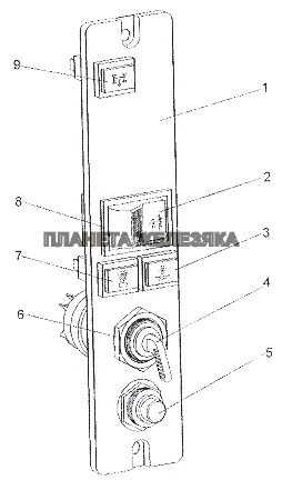 Панель переключателей 692374-3800015 МЗКТ-79011