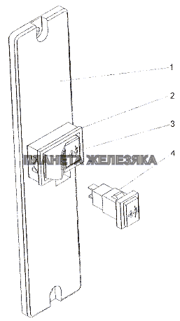 Панель переключателей Э7401-3800015 МЗКТ-6527