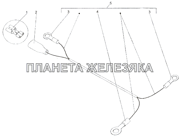 Жгут проводов подсветки манометра 79092-3724234 МЗКТ-6527