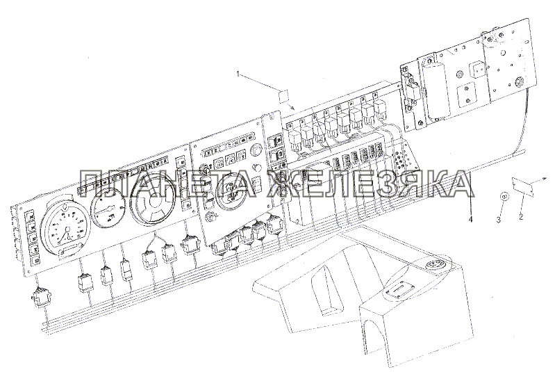 Установка электрооборудования в кабине МЗКТ-7401