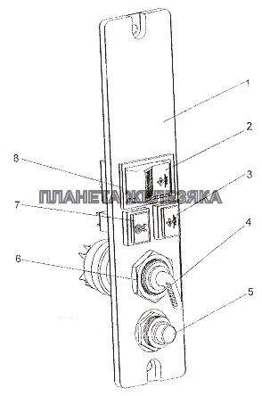 Панель переключателей Э7402-3800015 МЗКТ-7402