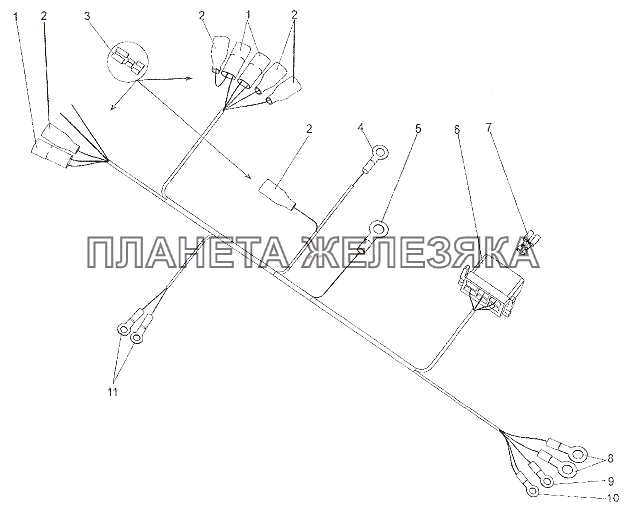 Жгут проводов 692374-3724262 МЗКТ-6527