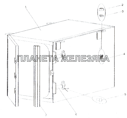 Установка инструментального ящика МЗКТ-7401