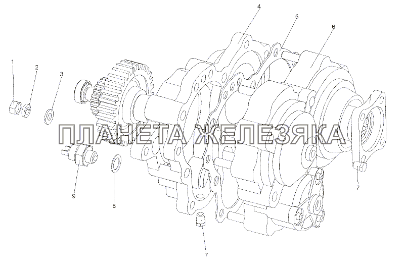 Коробка отбора мощности 75165-4201010 МЗКТ-6527