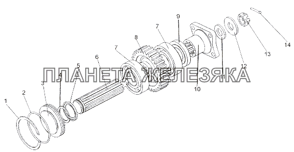 Шестерня ведомая МЗКТ-7401