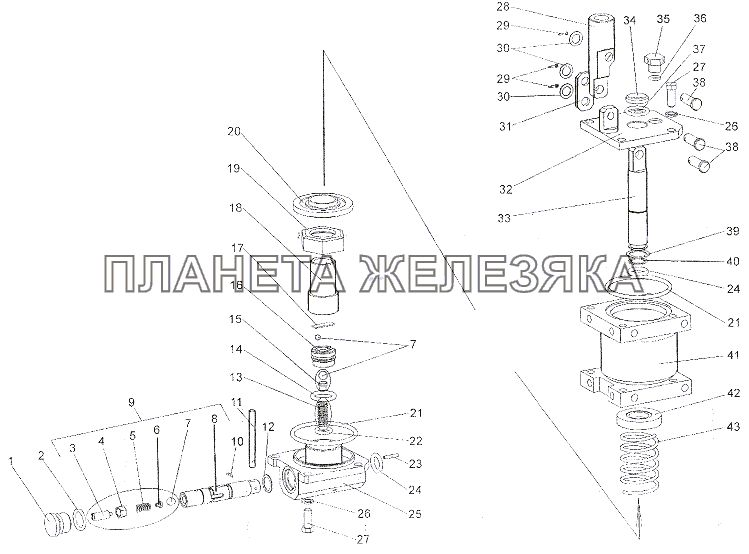 Насос подъёма кабины 79092-5004010 МЗКТ-7402