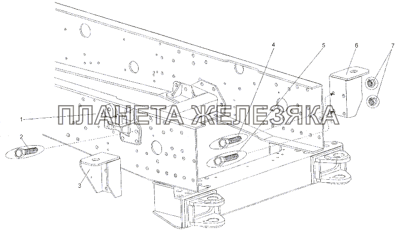 Установка кронштейнов подвески МЗКТ-79011