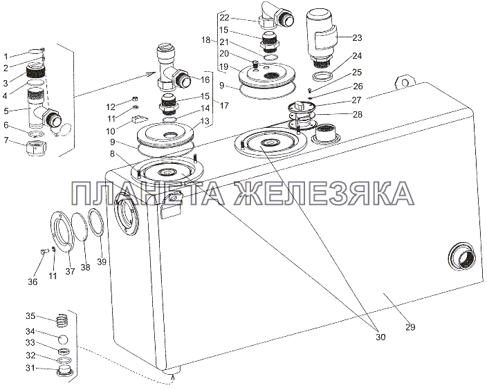 Бак 75165-8608010 МЗКТ-7401