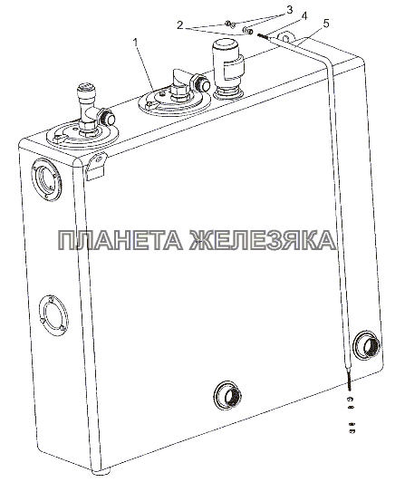 Установка бака МЗКТ-7402