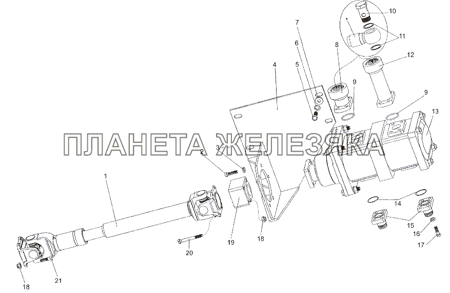 Установка привода насоса МЗКТ-7401