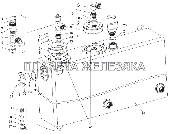 Бак 79011-8608010-10 МЗКТ-6527