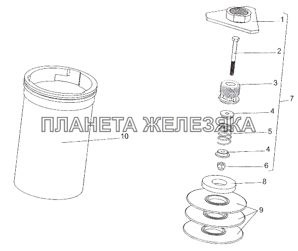 Фильтр с клапаном 7930-1910024-01 МЗКТ-6527