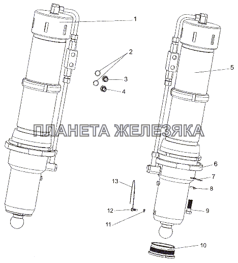 Установка гидроцилиндров МЗКТ-7402