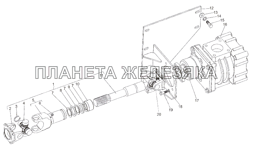 Установка привода насоса МЗКТ-6527