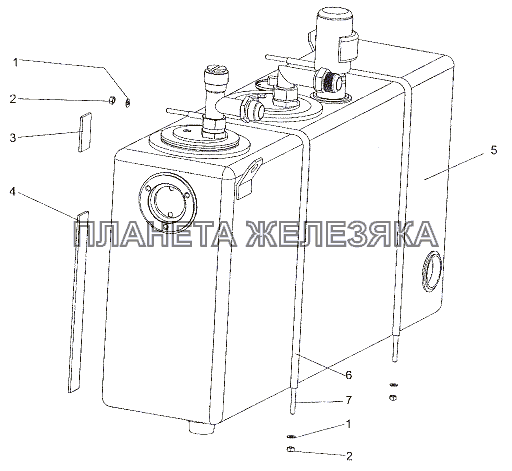 Установка бака МЗКТ-7401