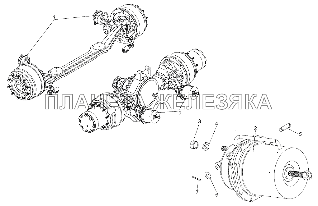 Установка тормозной камеры МЗКТ-700600-011 Установка тормозной камеры МЗКТ-700600-011
