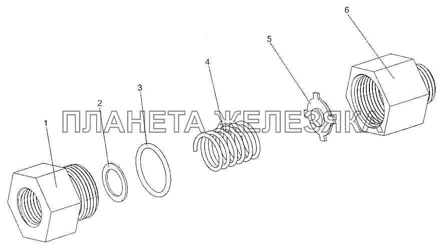 Клапан обратный 543М-3515075 МЗКТ-700600-011