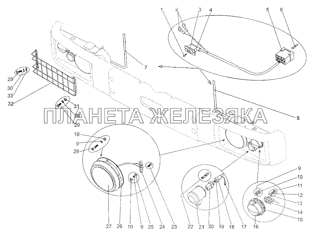 Установка головного освещения МЗКТ-700600-011