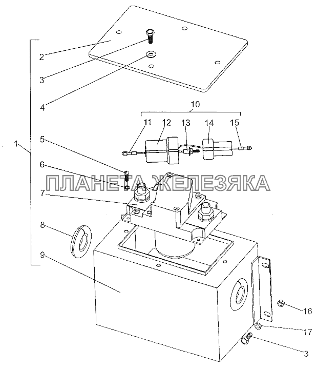 Установка кожуха контактора МЗКТ-700600-011