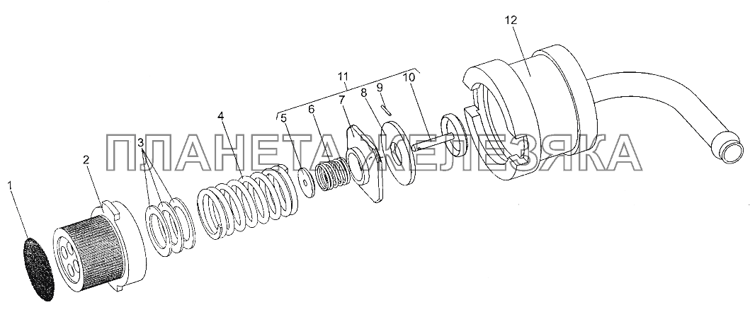 Клапан редукционный 6525-1304010 МЗКТ-700600-011