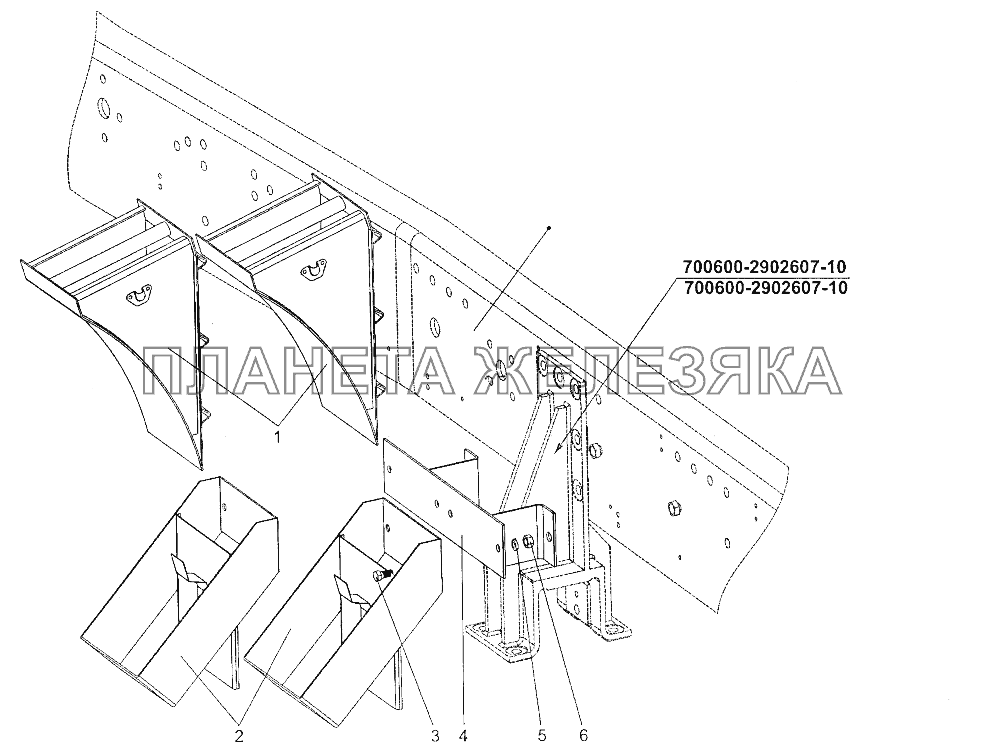 Установка противооткатных упоров МЗКТ-700600-011 Установка противооткатных упоров МЗКТ-700600-011