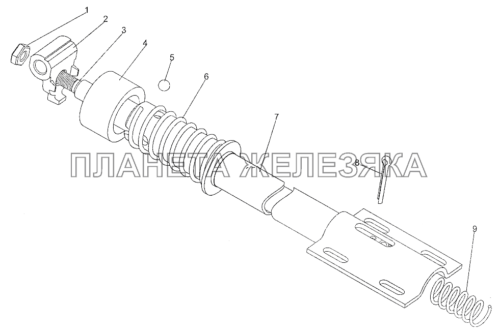 Механизм промежуточный 69237-1703325 МЗКТ-700600-011