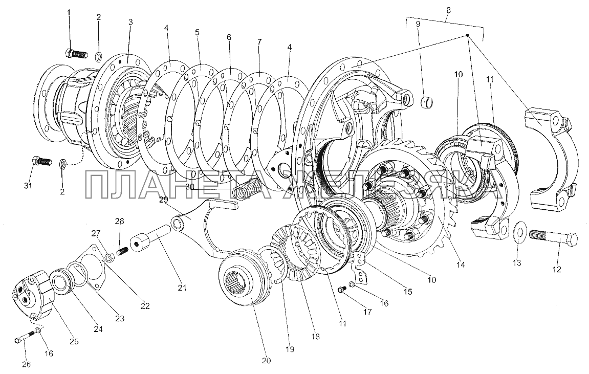 Редуктор 7301-2402010 МЗКТ-700600-011