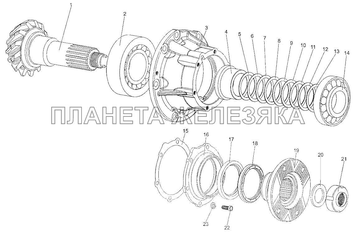 Шестерня ведущая 7301-2302021 МЗКТ-700600-011