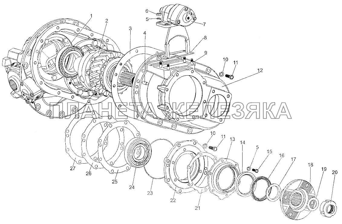 Редуктор 7301-2322010 МЗКТ-700600-011