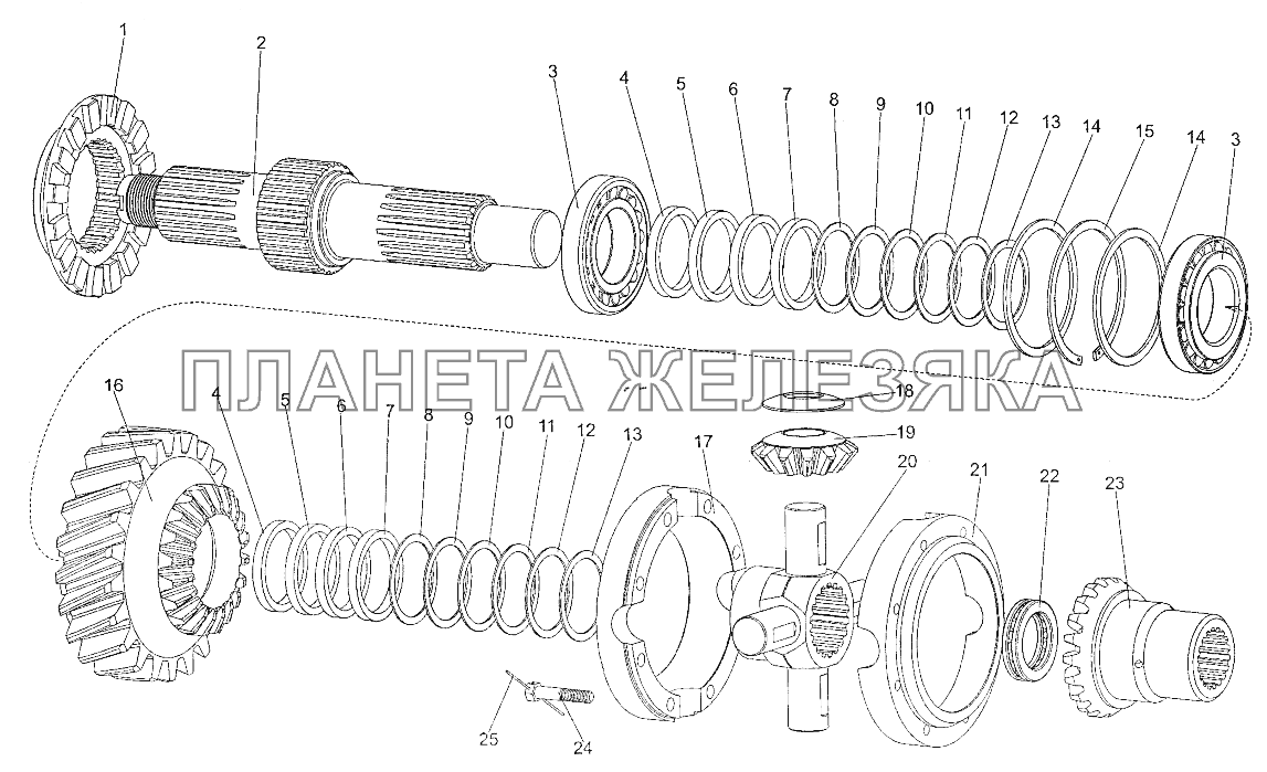 Дифференциал межосевой 6923-2506010-10 МЗКТ-700600-011