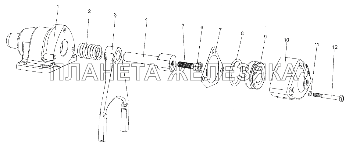 Механизм блокировки 6923-2509010-10 МЗКТ-700600-011