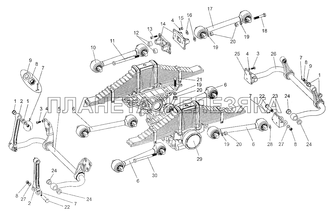 Подвеска задняя МЗКТ-700600-011