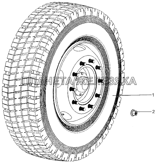 Установка передних колес МЗКТ-700600-011