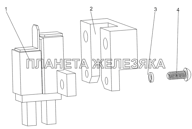 Щеткодержатель со щетками и кронштейном 7919-1317110 МЗКТ-74131 Щеткодержатель со щетками и кронштейном 7919-1317110 МЗКТ-74131