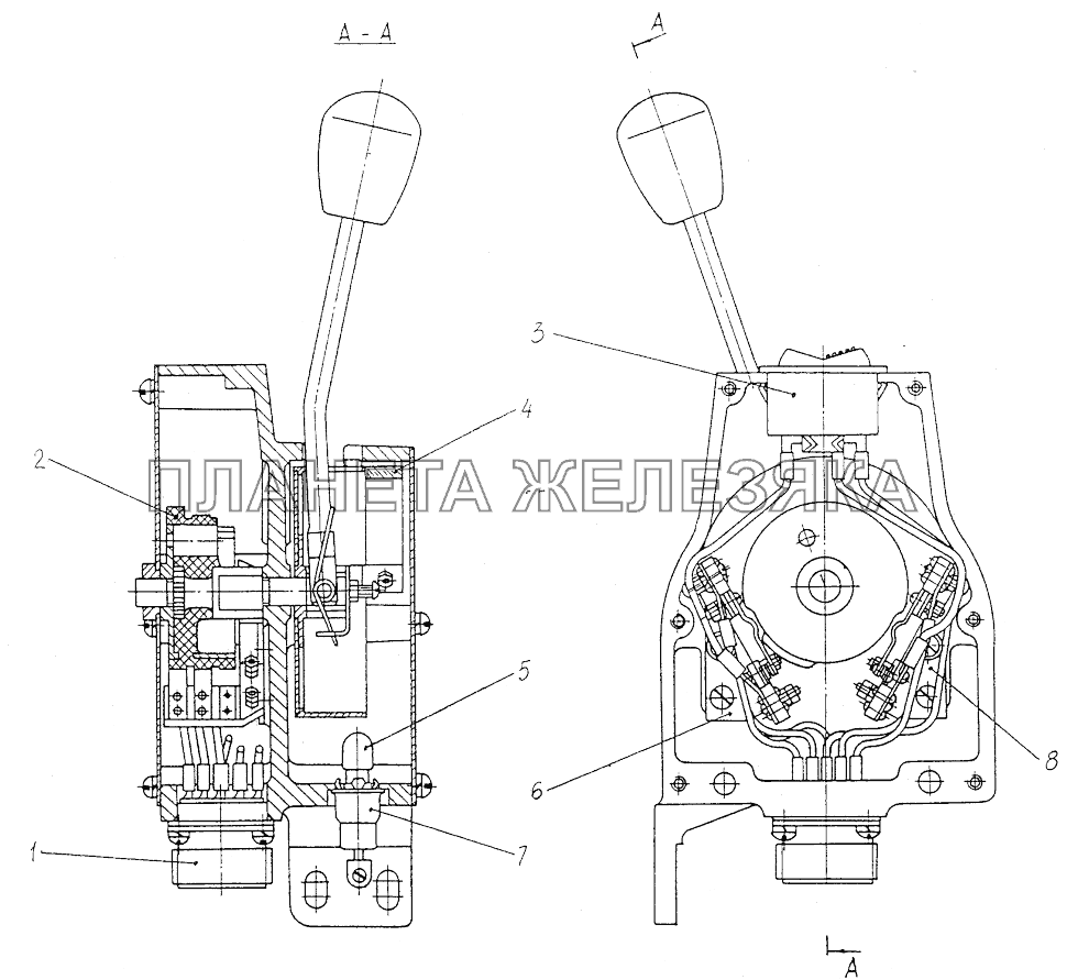 Гидротрансформатор, механизмы редуктора и переключения коробки передач, подвеска ГМП МЗКТ-74131