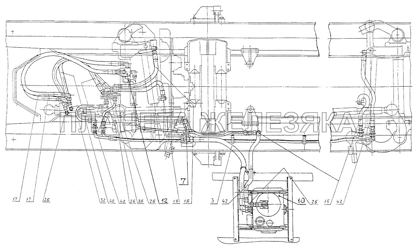 Трубопроводы и шланги рулевого управления МЗКТ-74131