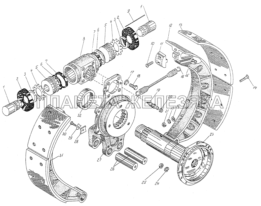 Тормоза МЗКТ-74131