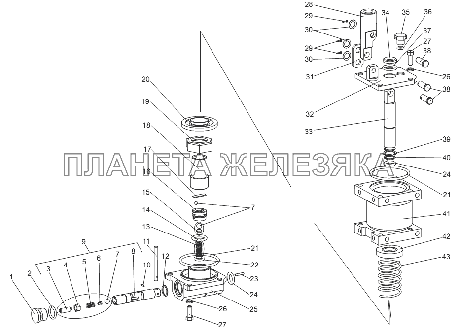 Насос подъёма кабины 79092-5004010 МЗКТ-74131