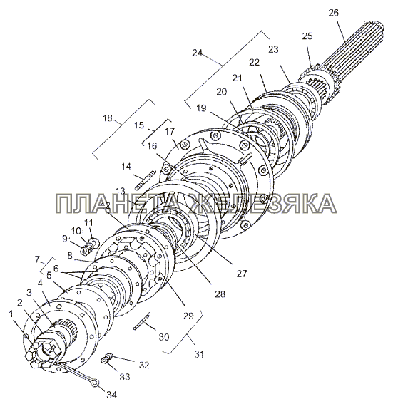 Картер блокировки 65251-1802230 МЗКТ-74171