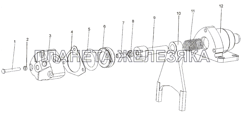 Механизм блокировки 6923-2509010-10 МЗКТ-74171