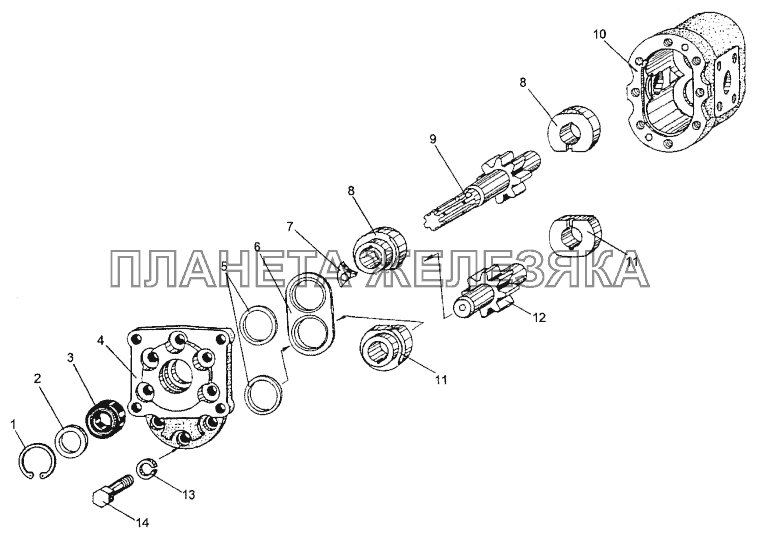 Насос 69237-3407310 МЗКТ-74171