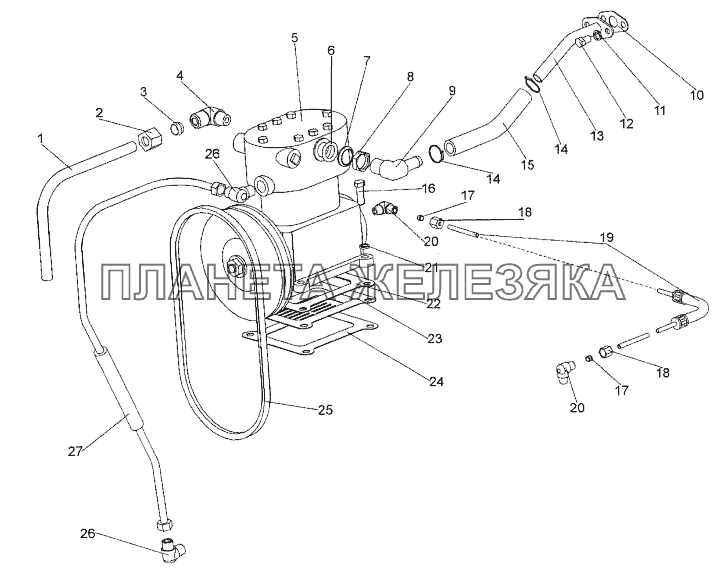 Установка компрессора МЗКТ-74171