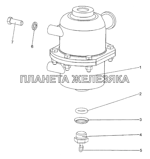 Установка влагомаслоотделителя МЗКТ-74171