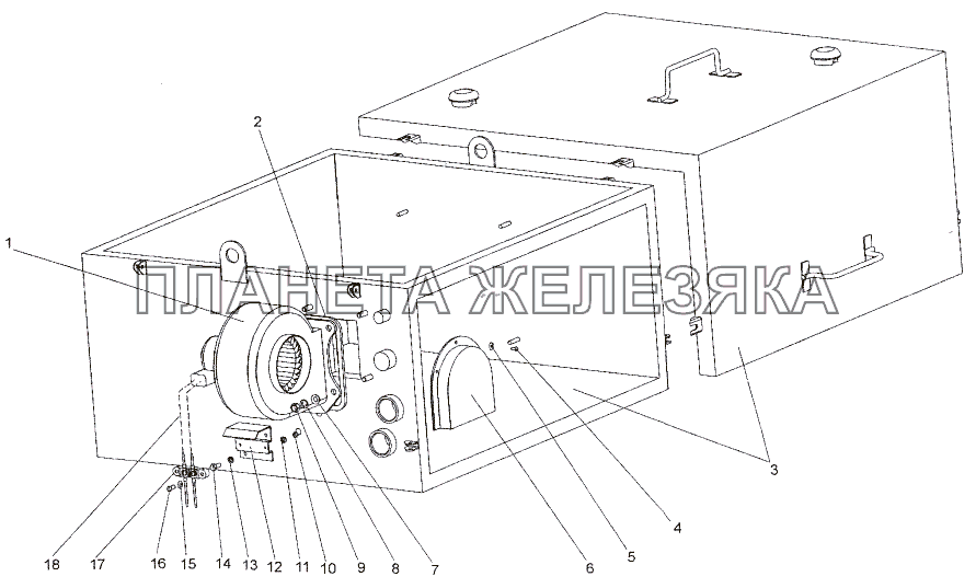 Контейнер аккумуляторной батареи 74171-3748002 МЗКТ-74171