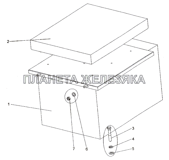 Установка ящика МЗКТ-74171