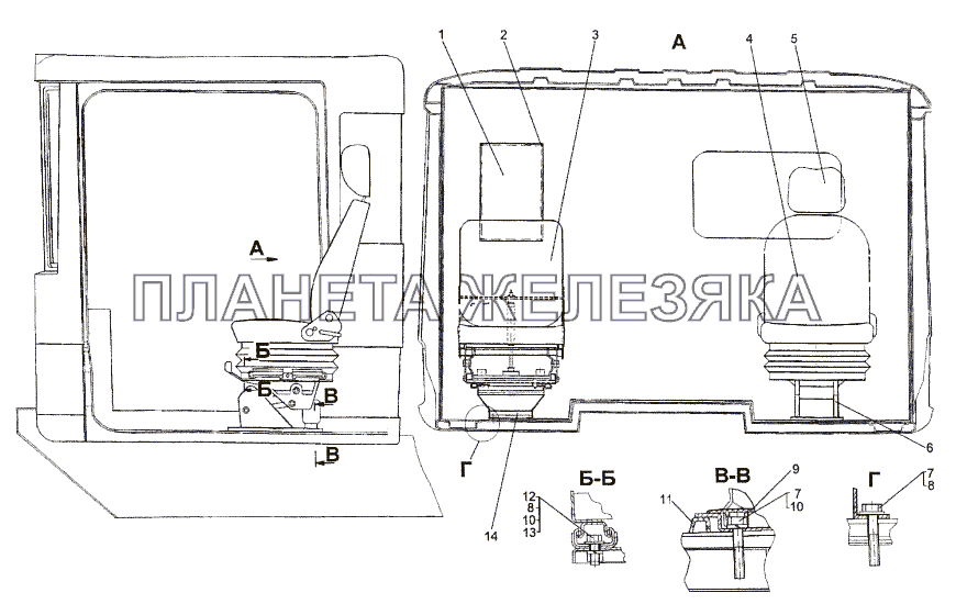 Установка сидений МЗКТ-74171